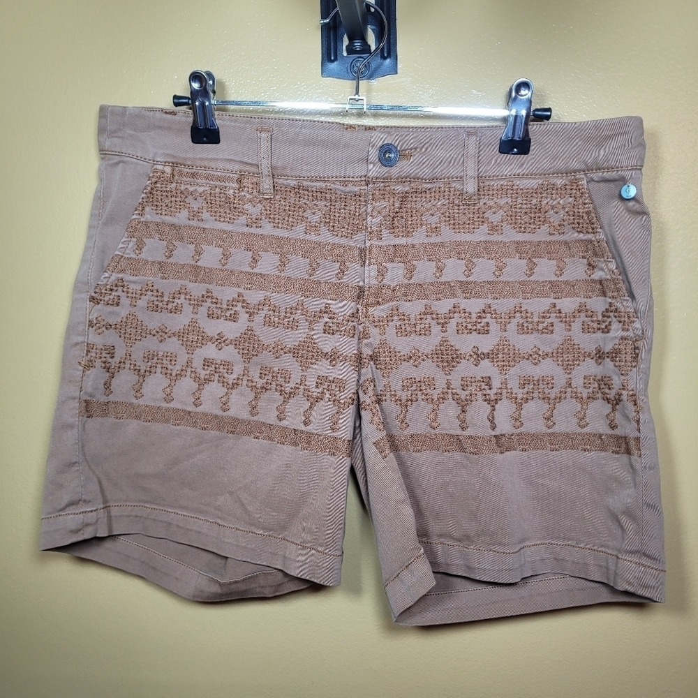Anthropologie Pilcro Hyphen Fit Embroidered Shorts sz 28